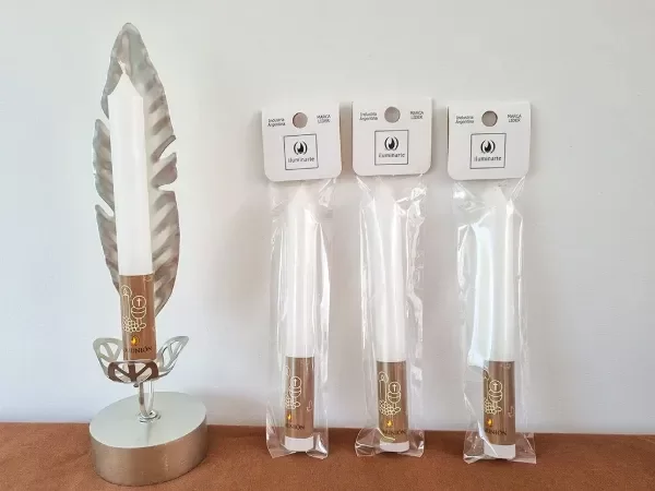 Producto - VELA PARA COMUNION EN BOLSA X 1 24X2.2CM