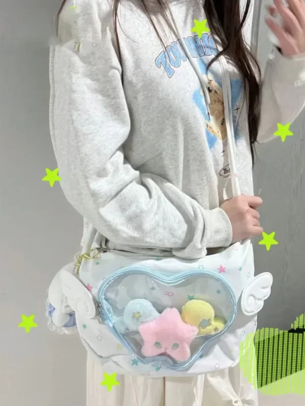 Producto - Cartera Blanca con estrellas y visor . - 1