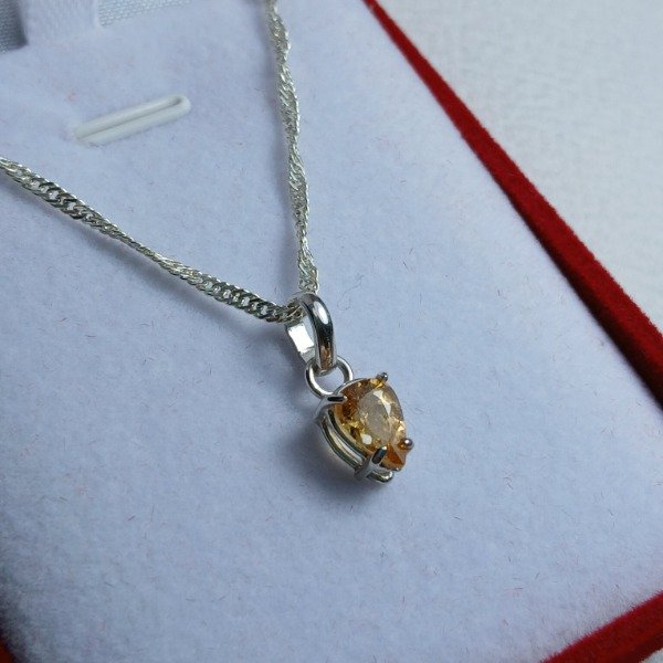Producto - Dije Plata 925 con topacio imperial gota - 3