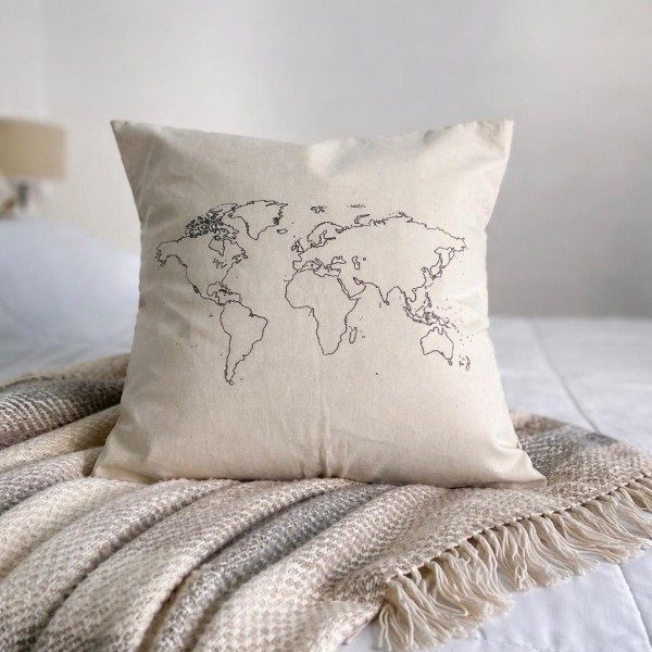 Producto - FUNDA ALMOHADÓN MAPA - 40X40