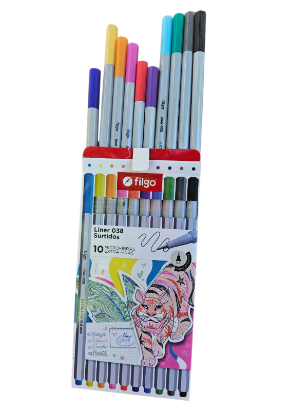 Producto - MICROFIBRA FILGO 0.4MM BLISTER X10 SURTIDO