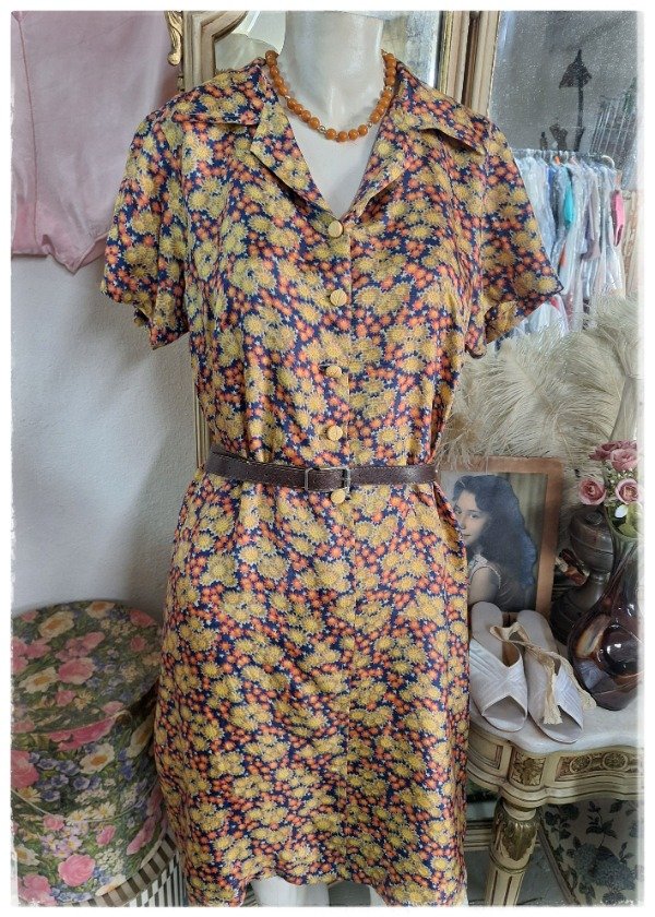 Producto - Vestido Vintage Camisero Estampado - 0