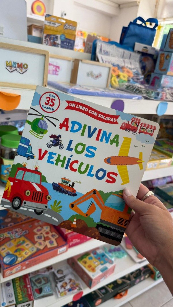 Producto - Libro "Adivina los vehículos"- Con 35 solapas para descubrir