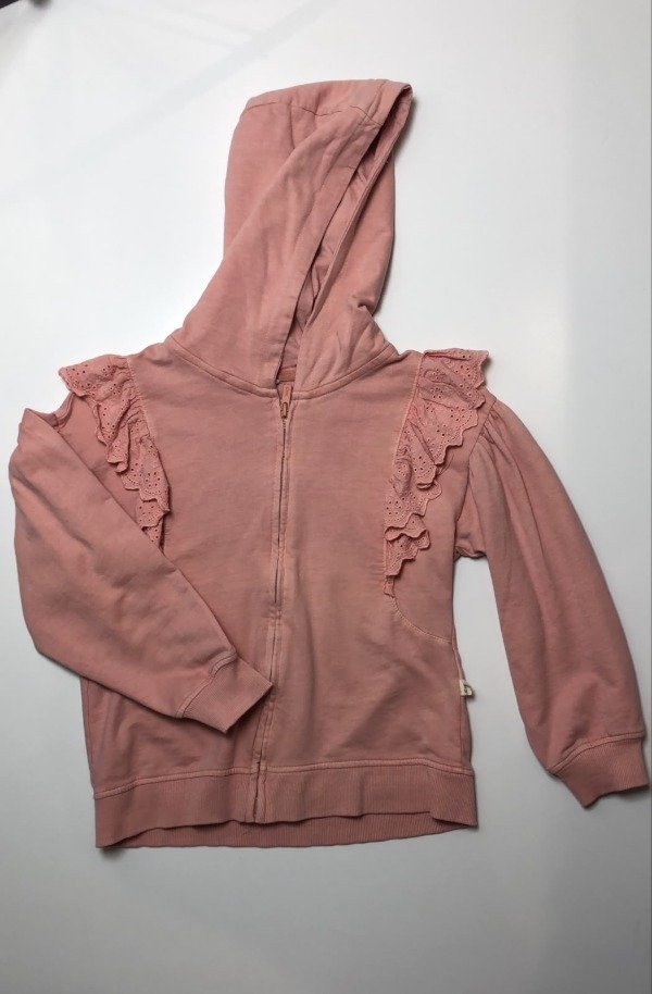 Producto - Buzo con cierre rosa con detalle puntilla Cheeky 8 años - 1