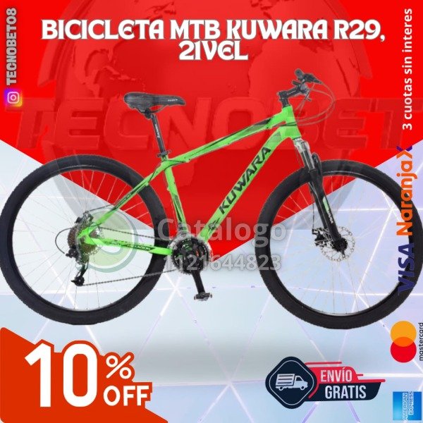 Producto - BICICLETA MTB KUWARA R29, 21 VELOCIDADES