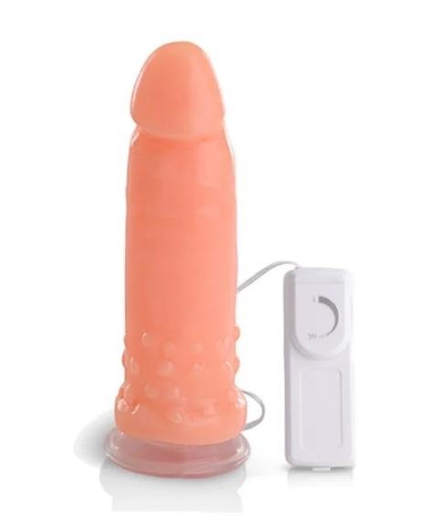 Producto - Vibrador placer mágico 15 x 4,5 cm con sopapa pilas incluidas