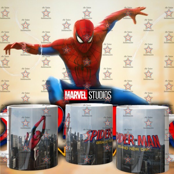 Producto - plantillas para taza de SPIDERMAN UN NUEVO DIA - 0