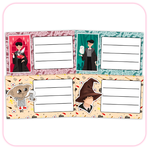 Producto - Kit Imprimible Etiquetas para Cuaderno HARRY POTTER