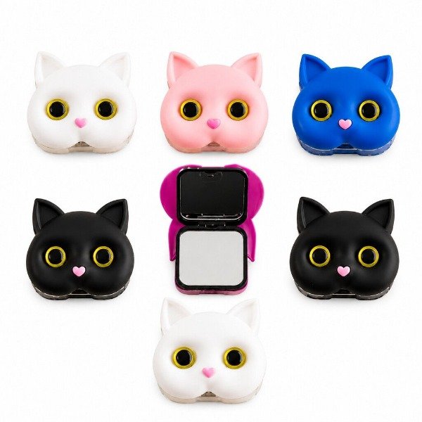 Producto - Pop Socket Gatito Con Espejo Doble