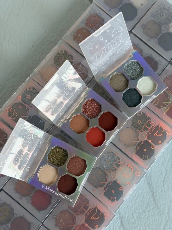Producto - SOMBRA PARA OJOS CUARTETO MINI CON GLITTER - 4ANGELS - CAJA DE 24 UNIDADES - 0