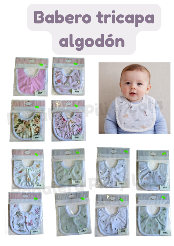 Producto - Babero tricapa algodón