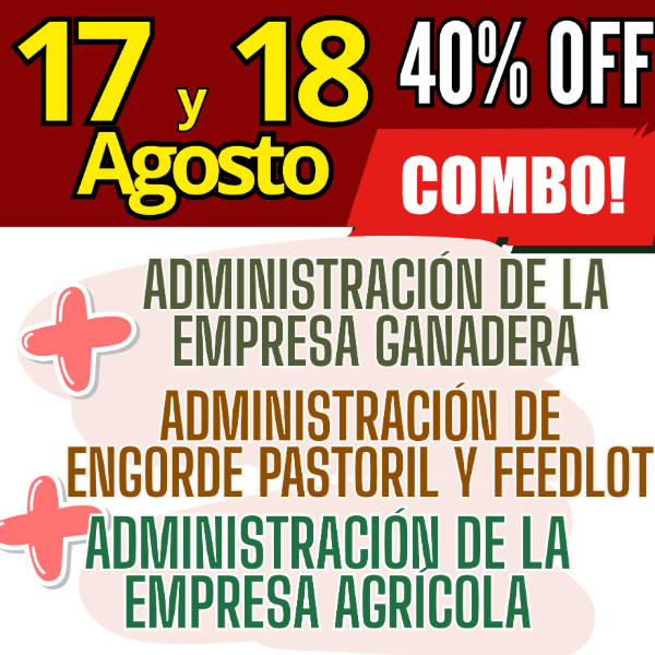 Producto - COMBO 3 CURSOS: Admin Ganadera + Engorde Pastoril y Feedlot + Admin Agrícola