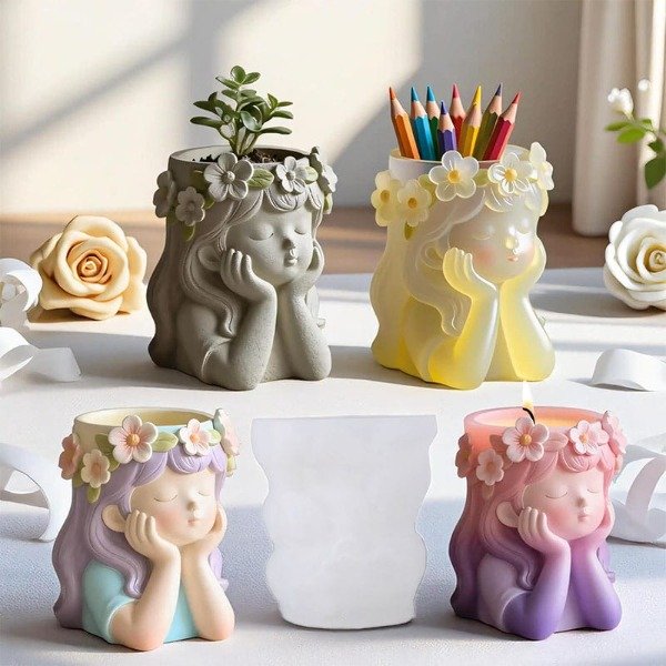 Producto - MOLDE MACETA NIÑA