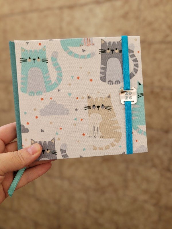 Producto - Agenda gatitos celeste