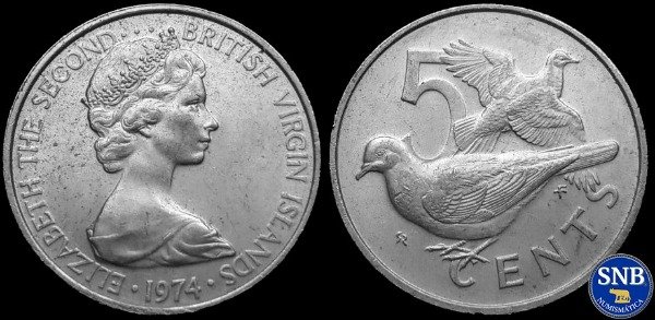 Producto - Islas Vírgenes Británicas - 5 Centavos (1974) KM #2 [VF]