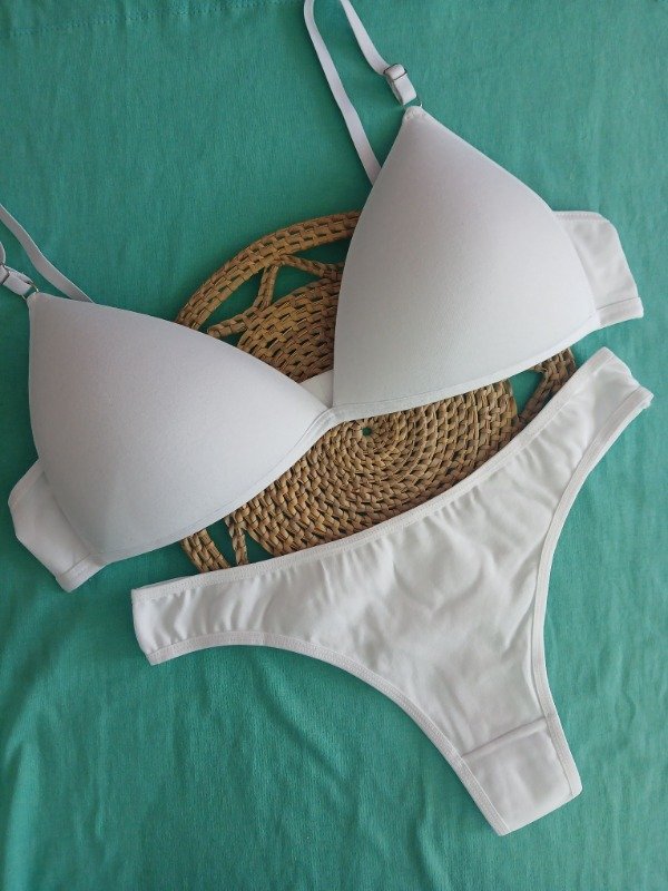 Producto - Triangulito soft algodón liso blanco T.85