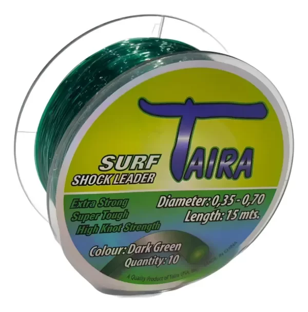 Producto - CHICOTE TAIRA VERDE 0.35-0.70MM 15 METROS DE LARGO 10 UNIDADES POR ROLLO