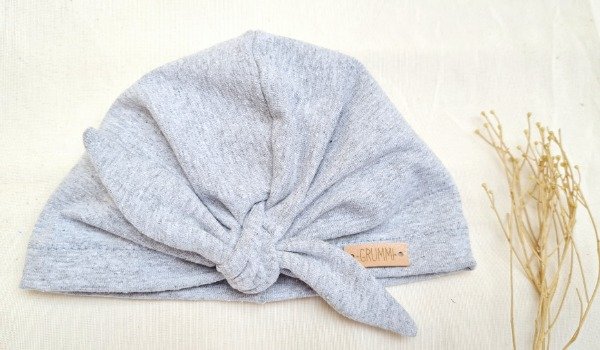 Turbante gris melange