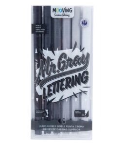 Producto - Marcador mooving doble punta croma letering x 6 unidades