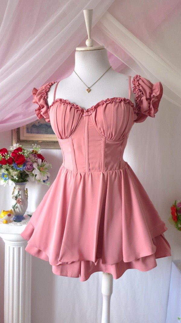 Producto - Vestido Coquette Annete Rosa! IMPORTADO NUEVO - 0