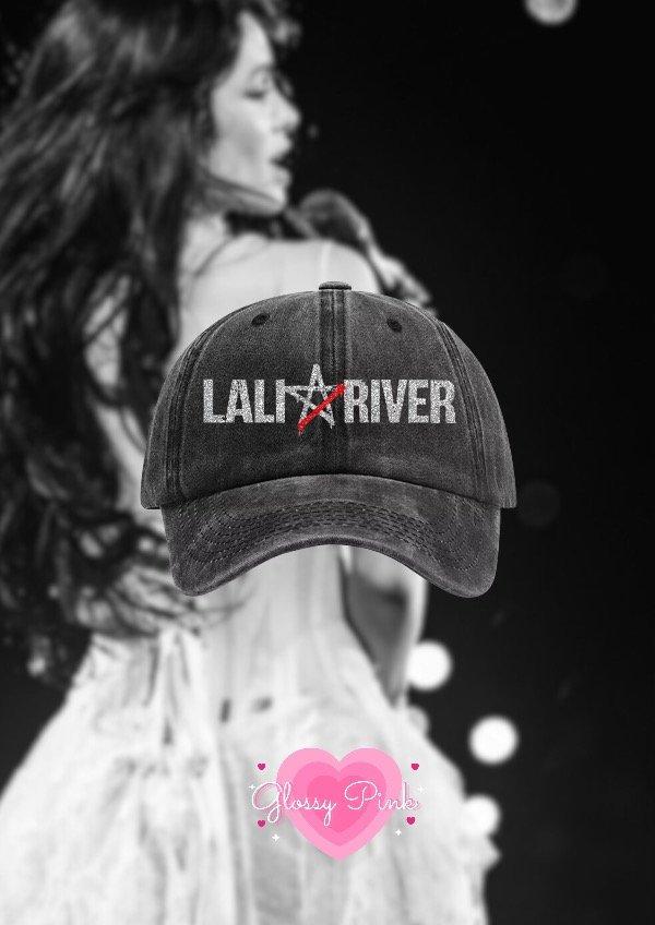 Producto - Gorra vintage gris oscuro Lali River - VINILO TEXTIL GLITTER