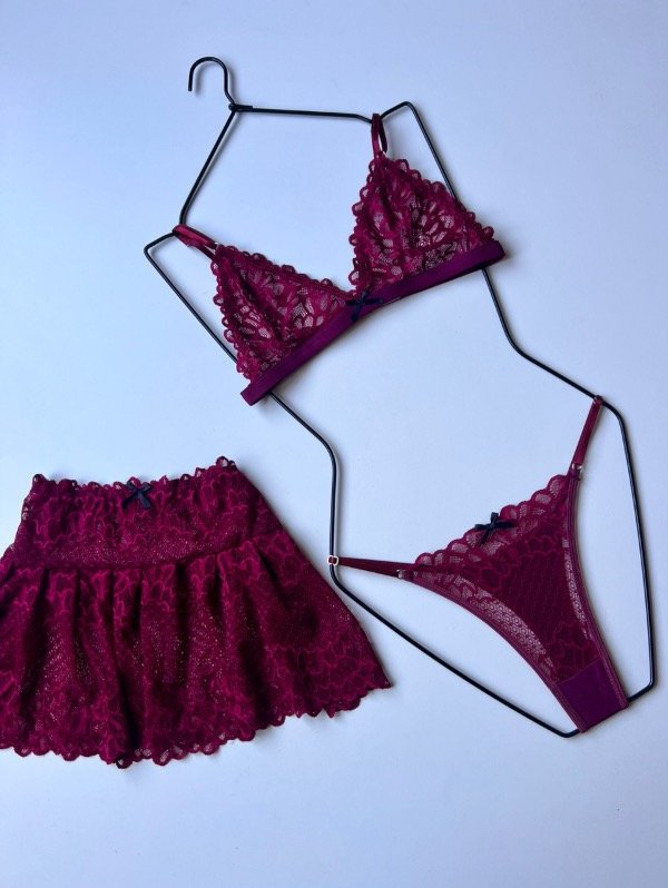 Producto - Set cruela bordo