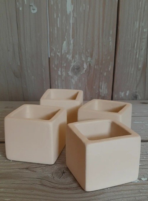 Producto - 9 Cubos N 5 de Cerámica Bizcocho para hacer velas, plantitas Souvenir