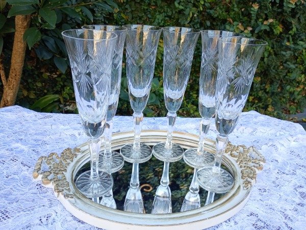 Producto - Juego de 6 copas de cristal espumante - 0