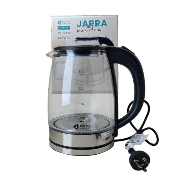 Producto - Pava eléctrica Oryx de vidrio 2L