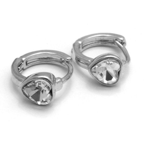 Producto - Aros cubano italiano corazón con cubic