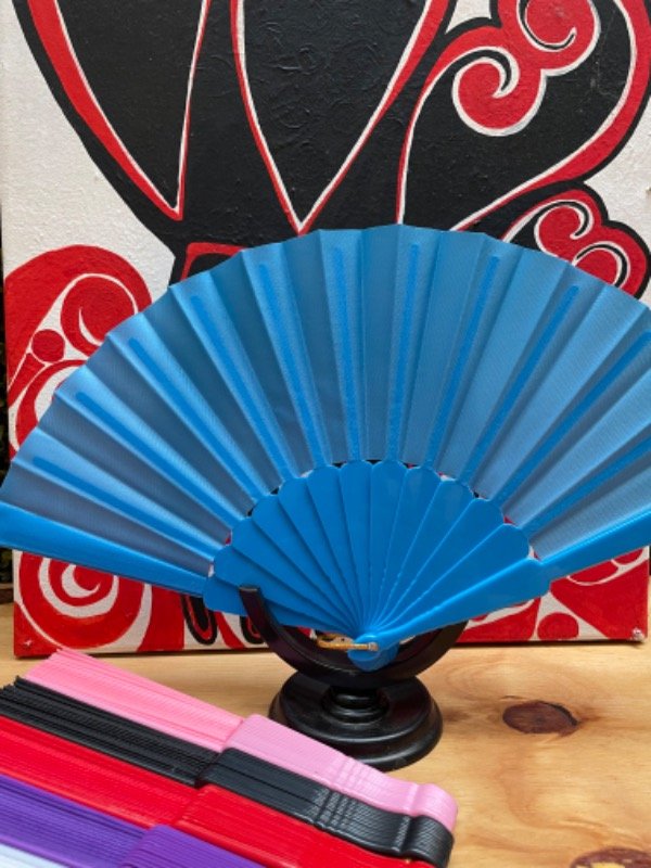 Producto - Abanico fantasía opaco turquesa