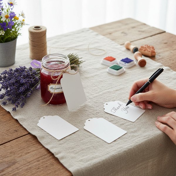 Producto - Tag Etiqueta Opalina Blanca x 60 Unidades