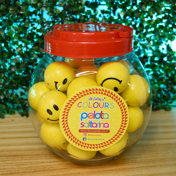Producto - PELOTA SALTARINA SMILE AMARILLA 45MM
