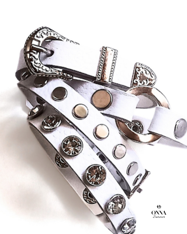 Producto - Brazalete Cuero Jana blanco