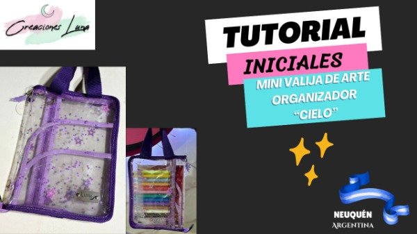 Producto - TUTORIAL INICIALES - Valija de Arte Mini, Organizador "Cielo"