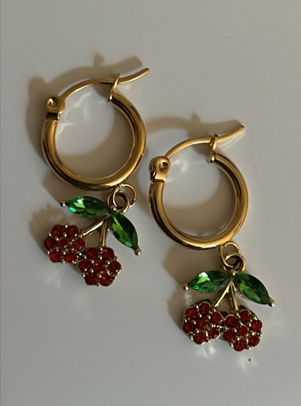 Producto - argollas doradas cereza