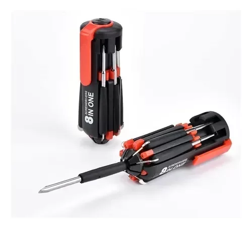 Producto - Set de destornillador 8 en 1 con linterna