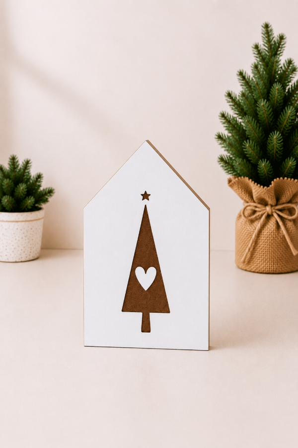 Producto - Casitas decorativas navideñas color blanco - 3