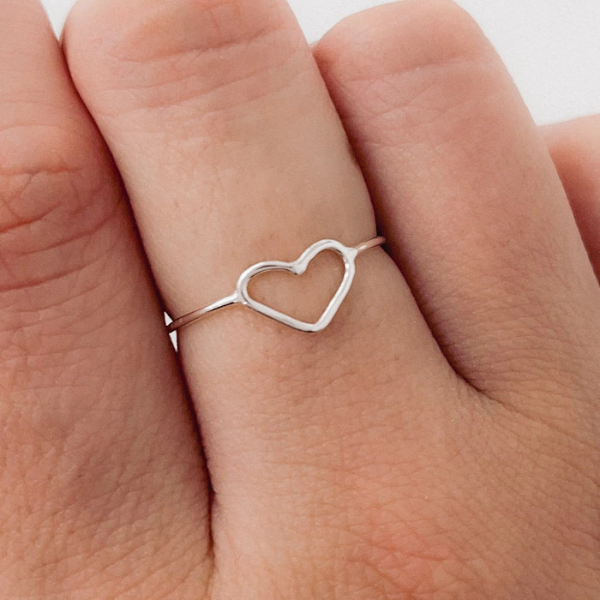 Producto - Anillo de Plata 925 Corazon Calado