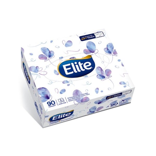 Producto - Pañuelos Descartables Elite doble hoja 90u.