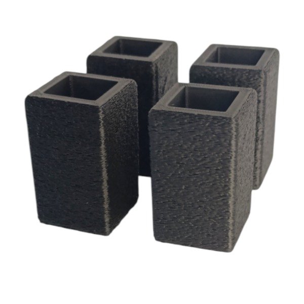 Producto - Patas Tacos Cuadradas X4 2x2cm Eleva 4cm Cama Mueble Silla