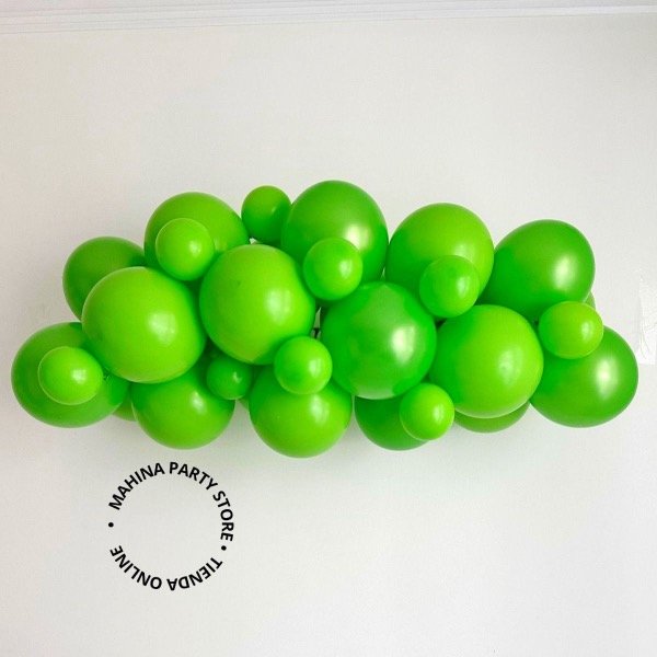 Producto - Globos de látex verde manzana standard 12" x 25