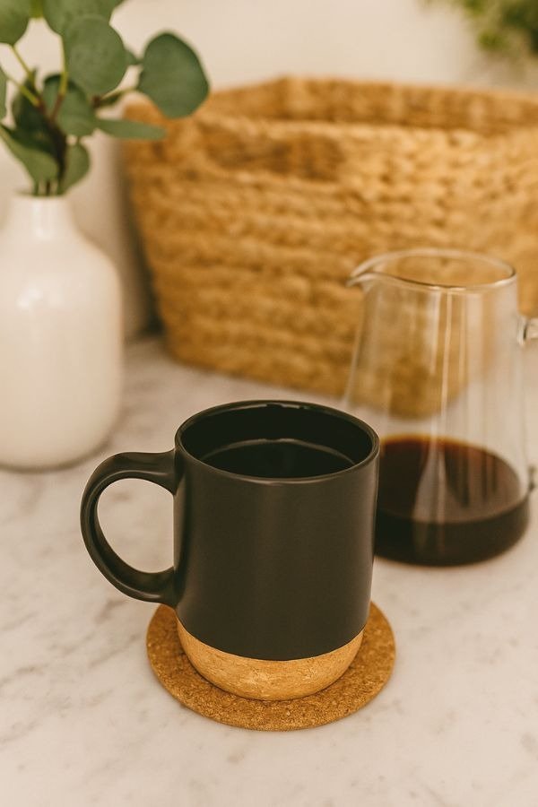 Producto - Mug Black base de corcho