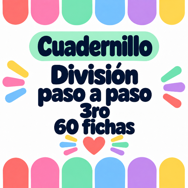 Producto - División paso a paso - 60 fichas para 3ro