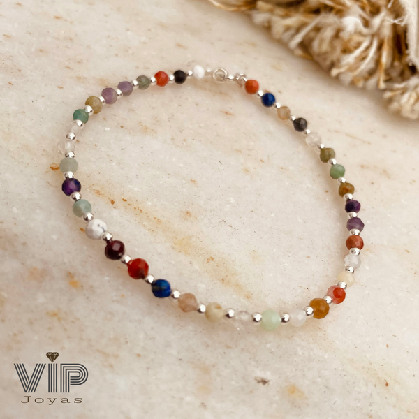 Producto - Pulsera Piedras Naturales Colors Plata 925