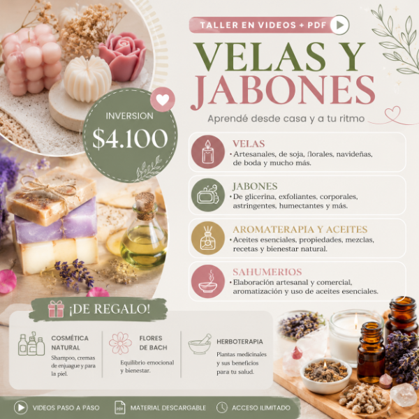 Producto - Taller Digital de Velas, Jabones, Sahumerios y Aromaterapia