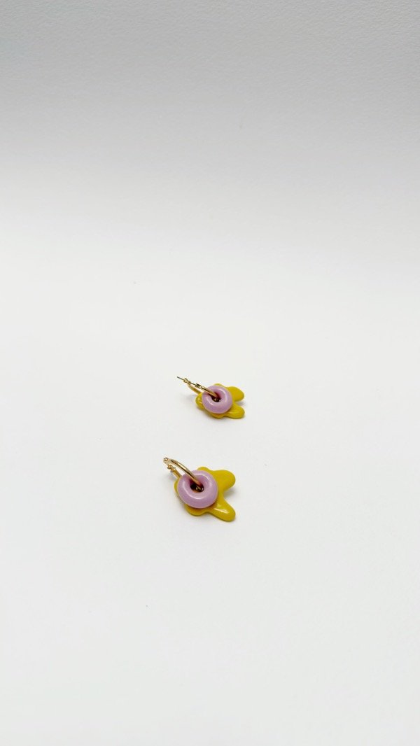 Producto - Argolla p+d rosa y amarillo flor