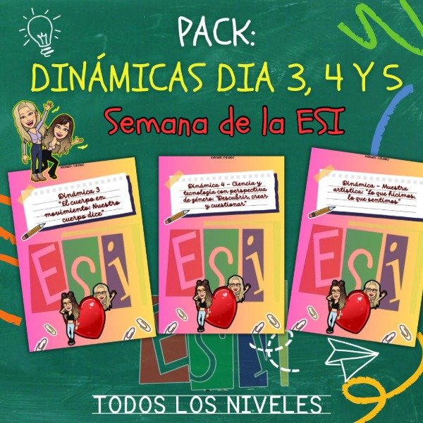 Producto - PACK DINÁMICAS 3 4 Y 5. SEMANA DE LA ESI