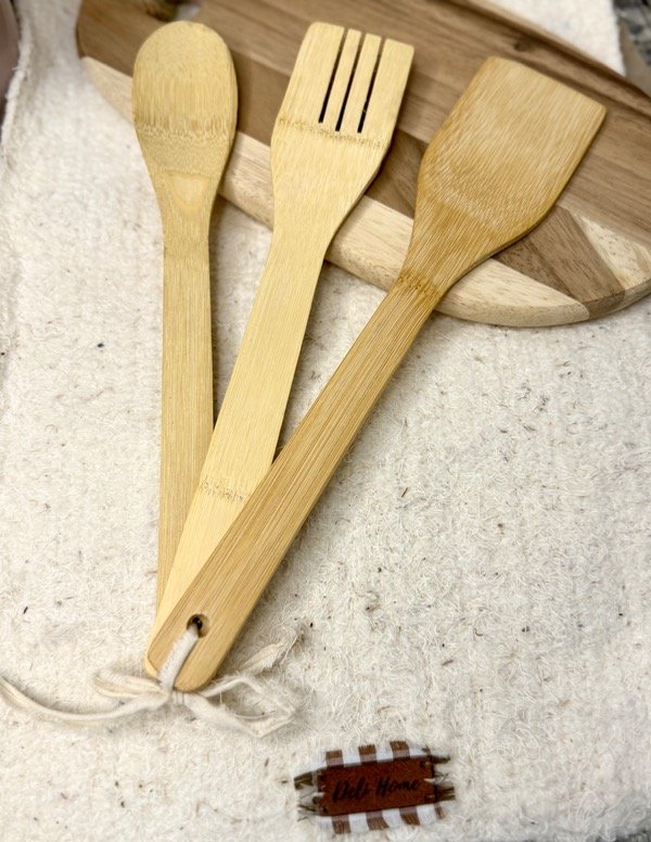 Producto - Juego utensilios madera