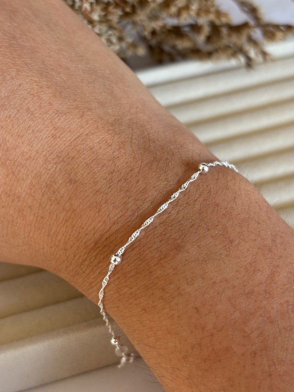 Producto - Pulsera bolitas de plata